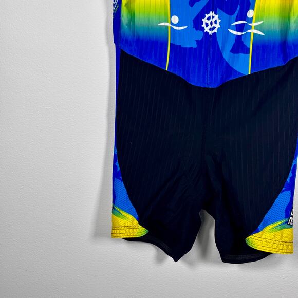 Louis Garneau Recovery & Ease Triathlon Suit Size Large Blue Yellow Athletics - Picture 7 of 16
